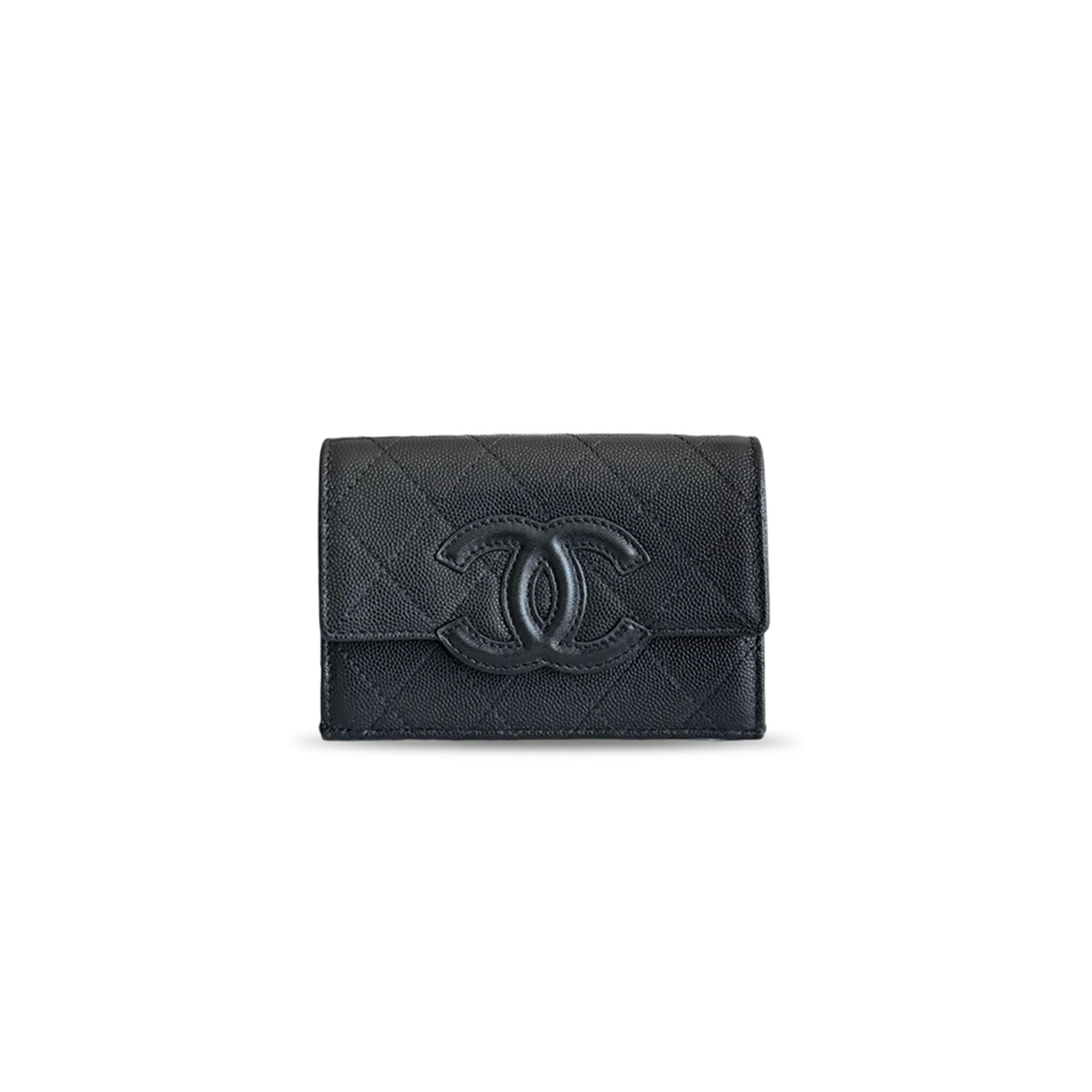 CHANEL CAVIAR QUILTED FLAP CARD HOLDER WALLET AP5458 (19*12*4cm)